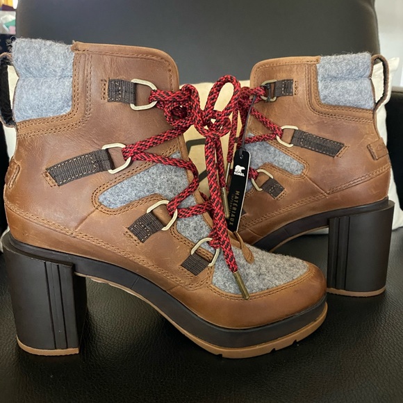 Sorel Blake Lace Up Boot Brown Gray SZ 6.5 NWT - Picture 5 of 15